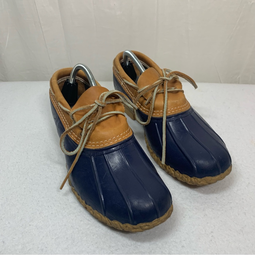 L.L. Bean Navy and Tan Duck Boots